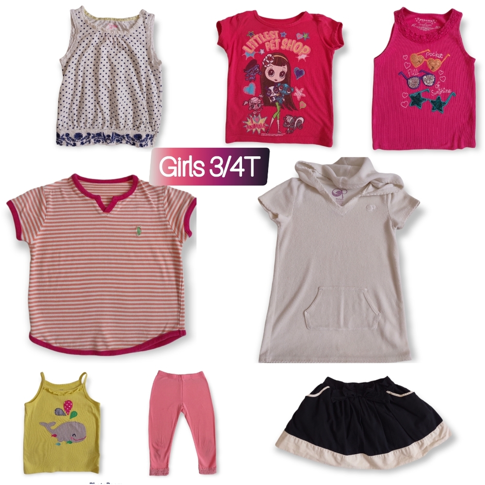 Girls shirt skirt lot size 3/4T Carters Ralph Lauren Oshkosh Jumping Beans LPS